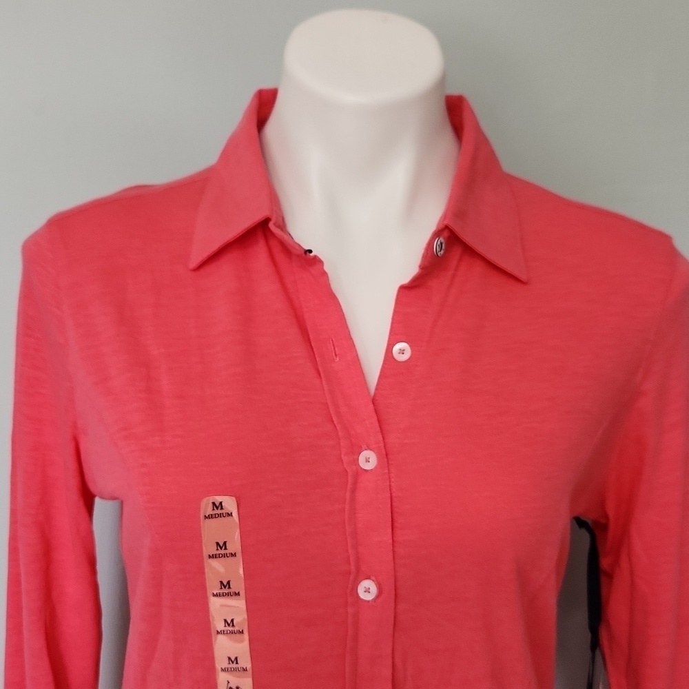 U.S. Polo Assn Pink Button Down Top - Picture 3 of 13